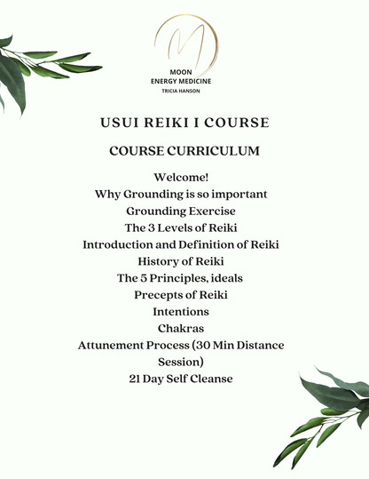 Usui Reiki I Course